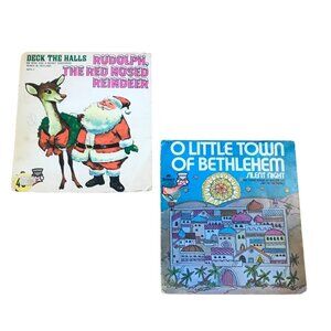 Vtg Mr. Pickwick 45 RPM Extended Play Records Rudolph Little Town of Bethlehem